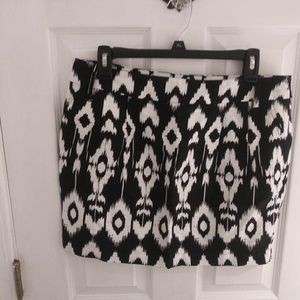 Black And White Mini Skirt